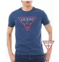 discount t-shirt guess hommes 2013 usa ss0028 bleu